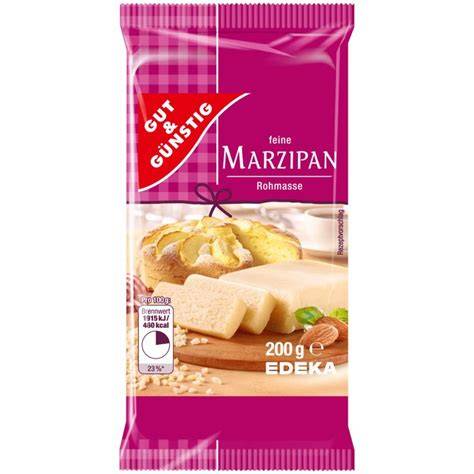 Marzipanrohmasse und Rohrohrzucker - Zutatenübersicht
