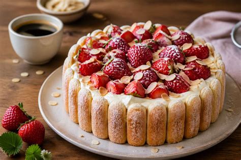 Mascarpone, Erdbeeren und Tortenboden Zutatenbild