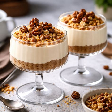 Mascarpone-Kaffee-Creme mit Haselnusskrokant
