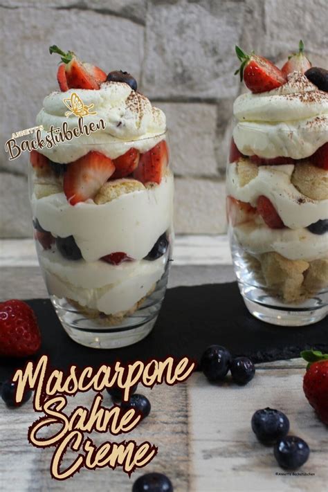Mascarpone-Sahne-Creme Tupfen Deko