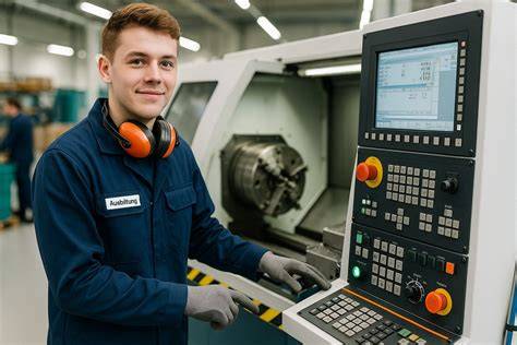 Maschinenbediener an Produktionslinie
