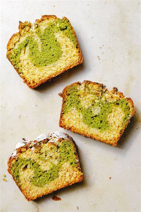 Matcha Marmorkuchen in Kastenform