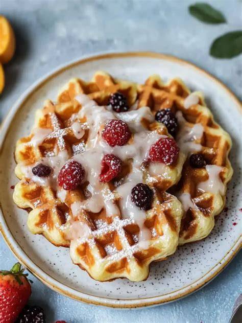 Matcha-Creme vegan auf Waffeln