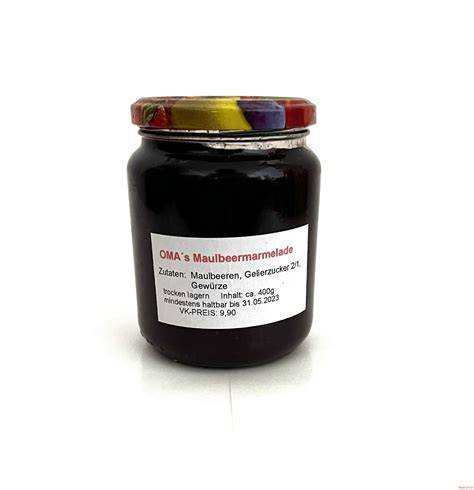 Maulbeermarmelade im Glas