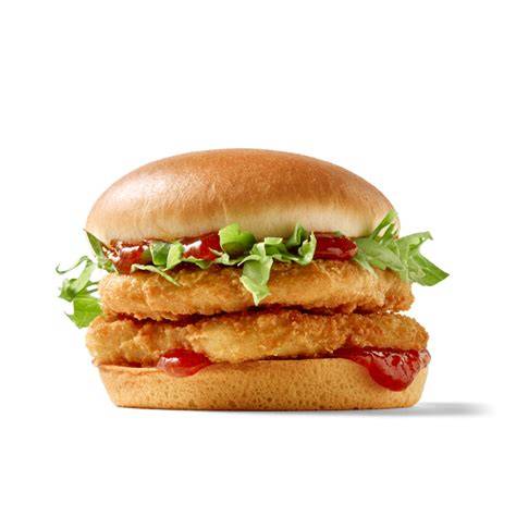 McDonalds Doppel Chickenburger mit Honig-Senf-Sauce und frischem Salat