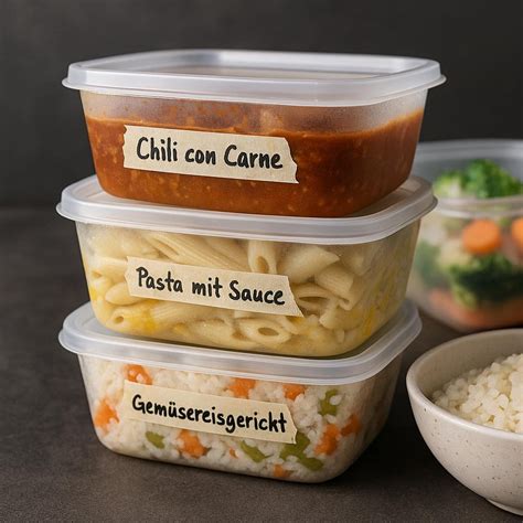 Meal Prep: Konfetti-Kuchen portionsweise einfrieren und beschriften