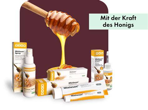 Medizinischer Honig auf einer Wunde (schematische Darstellung)