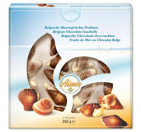 Meeresfrüchte-Pralinen in typischen Formen