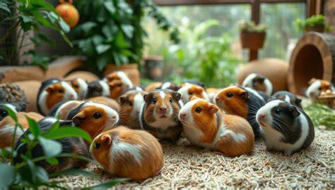 Meerschweinchen in artgerechter Gruppenhaltung