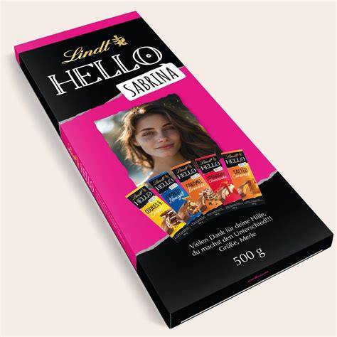 Mega Lindt Hello Schokoladentafel personalisiert