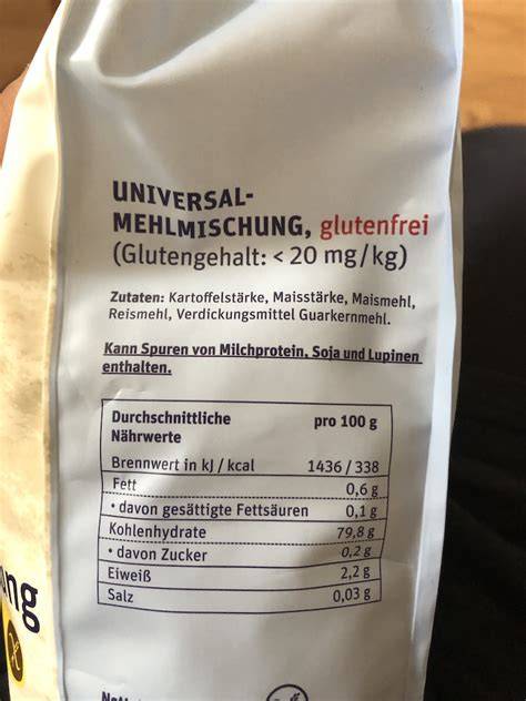 Mehlmischung: Kartoffelstärke, Reismehl, Maismehl