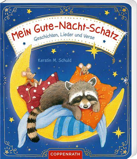 Mein Gute-Nacht-Schatz Buchcover mit Glitter und Goldfolie