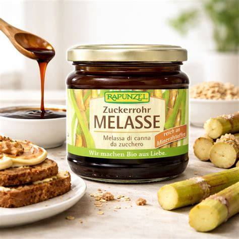 Melasse und Zuckerkristalle