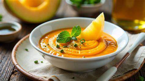 Melonenpüree in Schüssel