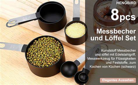Messbecher mit Löffel- und Cup-Skala