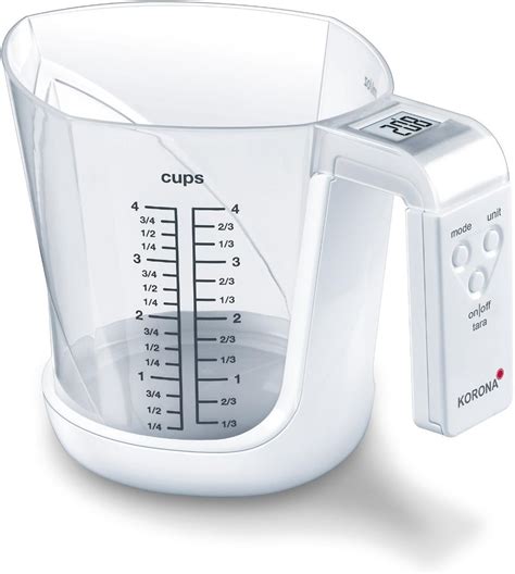 Messbecher mit Zucker und Waage