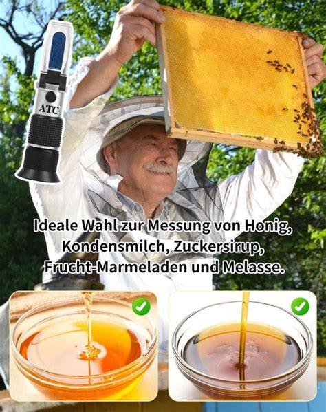 Messung des Wassergehalts im Honig mit Refraktometer