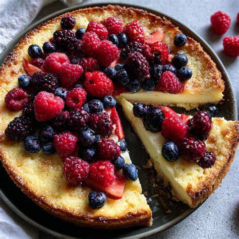 Mikrowellen-Käsekuchen mit Beeren