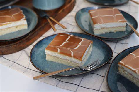 Milchkuchen mit Karamellsoße