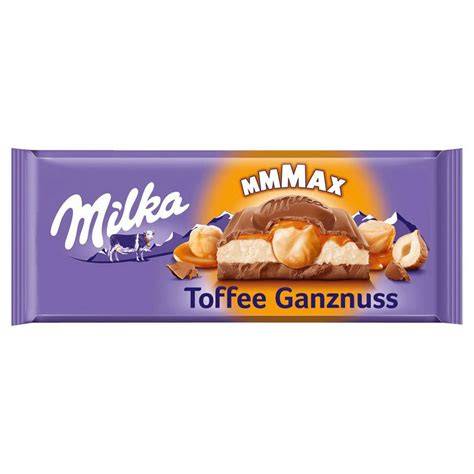 Milka Caramel Tafel und flüssiges Karamell