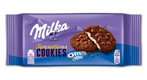 Milka Cookie Sensations Oreo Produktbild mit Darstellung der Konsistenz