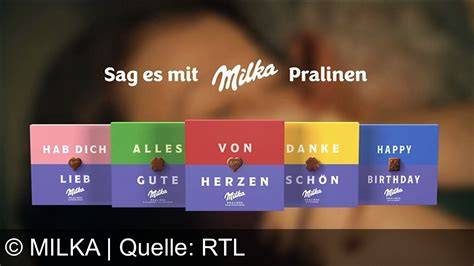 Milka Geschenkset mit Pralinen und Tafeln als Präsent