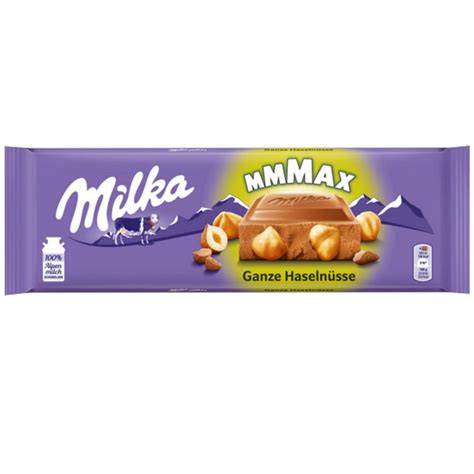 Milka MMMAX XXL-Tafel neben Standardtafel, Größenvergleich, Stückaufteilung