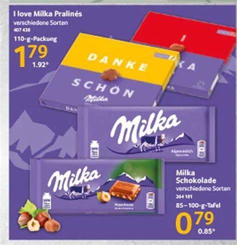 Milka Pralinés Nährwerttabelle