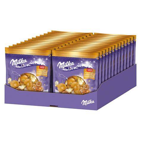 Milka Produktpalette mit Schoko Kugeln und Tafeln