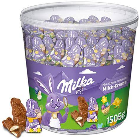 Milka Schmunzelhasen in verschiedenen Größen
