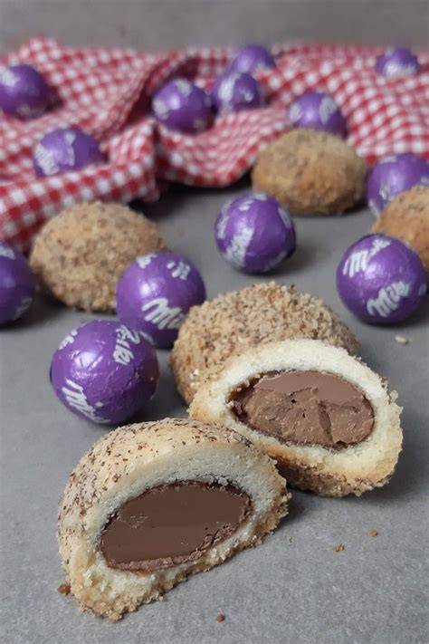 Milka Schokokugeln in Plätzchen