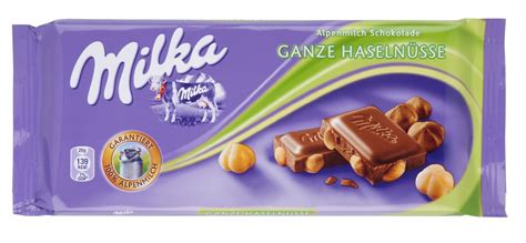 Milka Schokolade mit Nüssen - Produktvielfalt