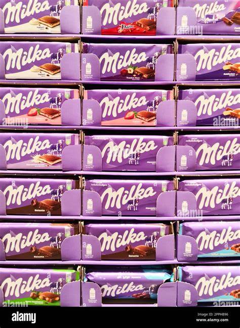 Milka Schokoladensorten und Verpackungen