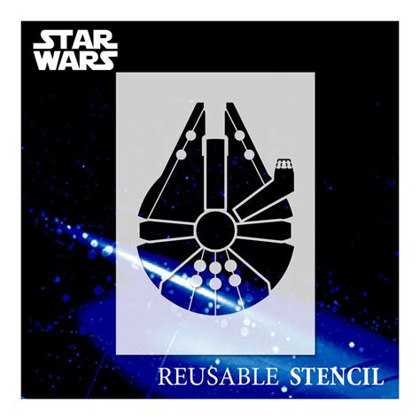 Millennium Falcon Schablone auf A4 und Set-up Board