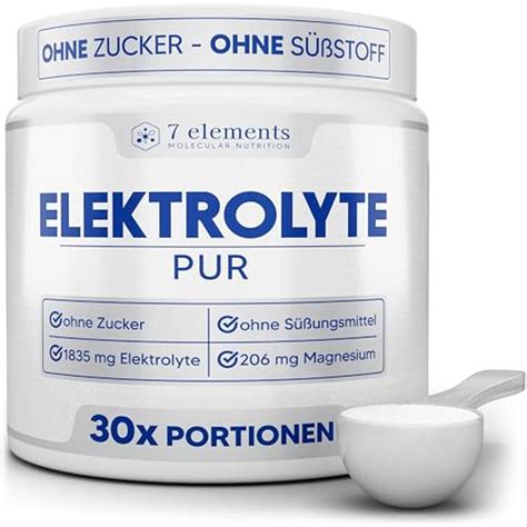 Mineralstoffgehalt von Elektrolyt Pulver im Vergleich zu natürlichen Lebensmitteln