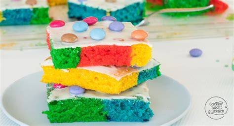 Mineralwasserkuchen als bunter Blechkuchen