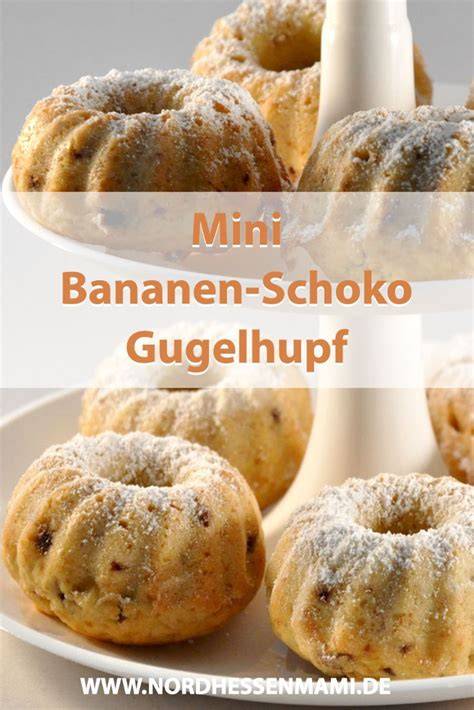 Mini Bananen Schoko Käsekuchen in Silikonformen