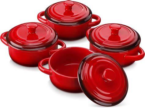 Mini Cocotte Set mit bunten kleinen Auflaufformen