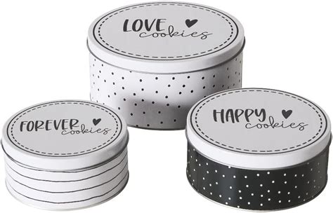 Mini Cookies Packung und runde Keksdose