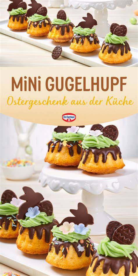 Mini Gugelhupf als Geschenke verpackt in Cellophantüten