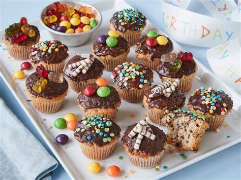 Mini Maulwurfkuchen Muffins für Kindergeburtstag