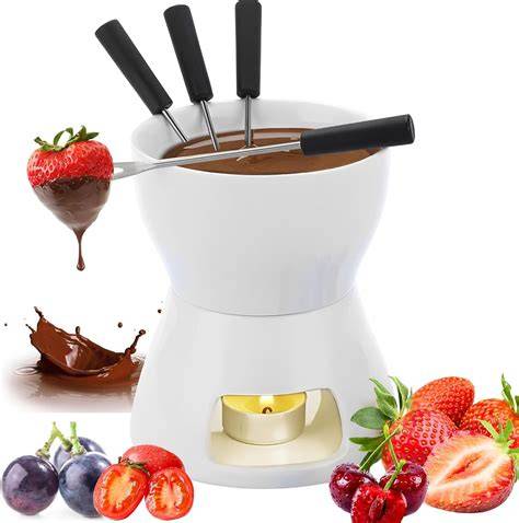 Mini Schokofondue Keramikset mit Teelicht