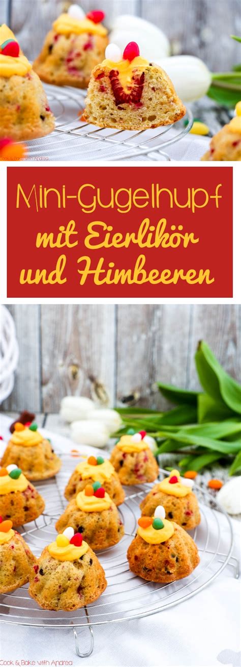 Mini-Gugelhupf mit Vanillecremefüllung und Erdbeerpüree