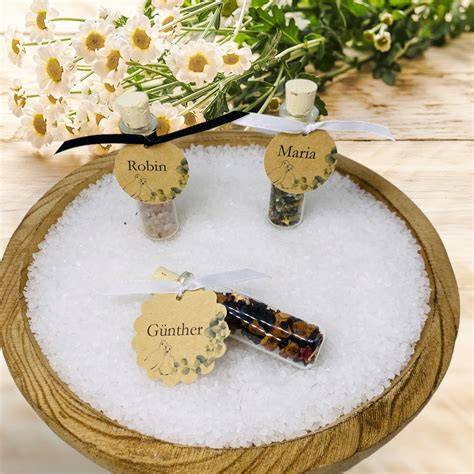Mini-Marmelade als Tischkarte und Gastgeschenk