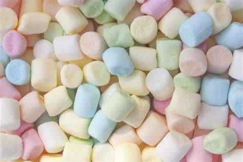 Mini-Marshmallows in pastelligen Farben