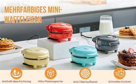 Mini-Waffeleisen mit Herz-Käse-Waffeln