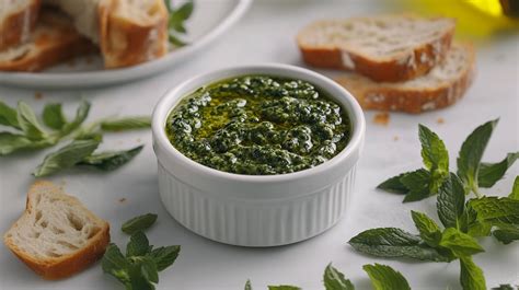 Minz-Pesto und Zutaten für Dessert-Rezepte