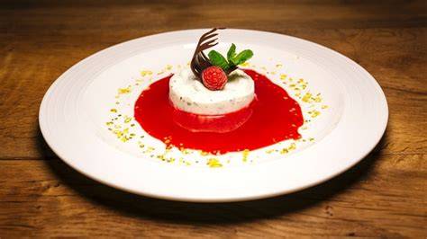Minzparfait mit Schokoladensoße