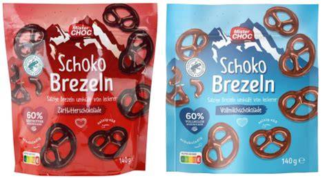 MisterChoc Schoko Brezeln und betroffene Verpackungsvarianten