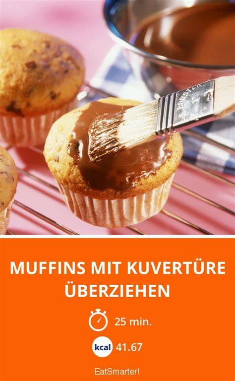 Mit Kuvertüre überzogene Nutella-Muffins